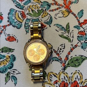 Coach. Lovely rose gold - Women's Bracelet Watch w/ Crystals  - needs battery 🪫